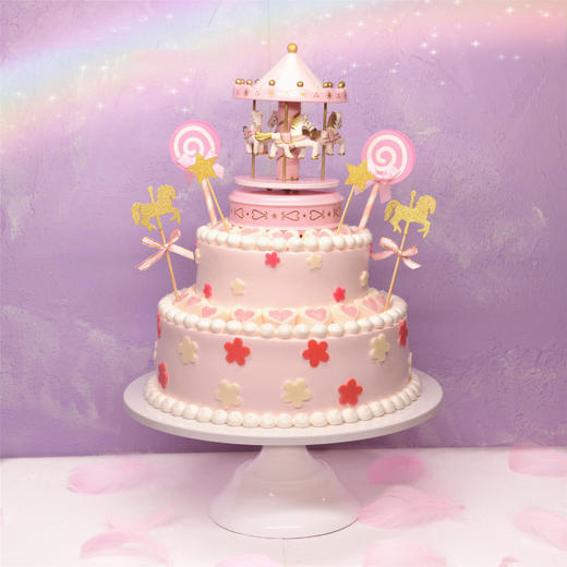 【音乐木马】双层鲜果奶油蛋糕 商品图0
