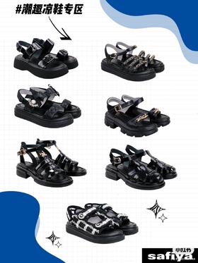 黑色太受欢迎了，凉鞋也不例外