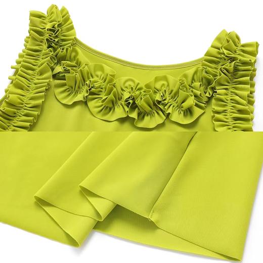 安莉芳性感比基尼分体裙式泳衣女士遮肚荷叶边泳装三件套ES00162 商品图3