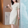AHM ymd1006法式复古方领气质波点修身显瘦气质连衣裙 商品缩略图3