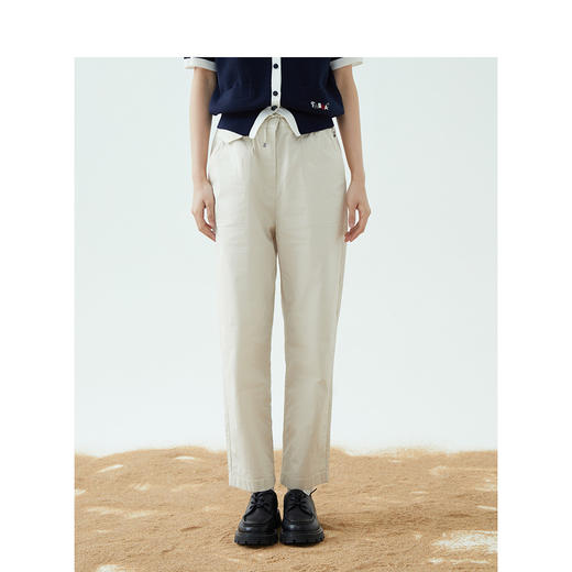 TeenieWeenie小熊2022新款女基础款工装风潮酷小个子直筒长裤子TTTC222402P 商品图3