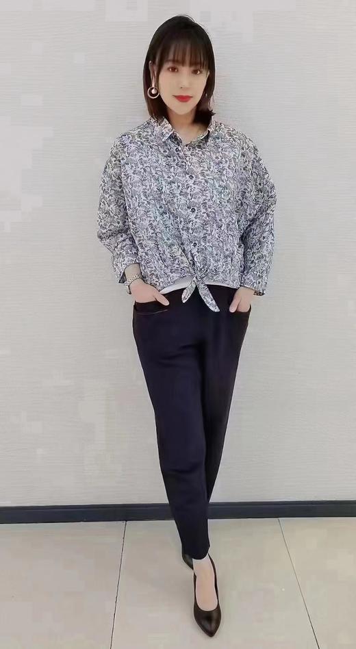3楼无色无味女装休闲碎花衬衫8226C693 商品图0