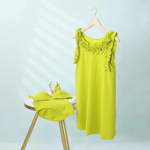 安莉芳性感比基尼分体裙式泳衣女士遮肚荷叶边泳装三件套ES00162 商品图2