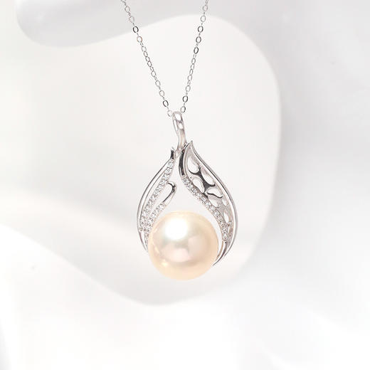 美裕 【凤翎】银925淡水珍珠吊坠链13-14mm彩105322 商品图4