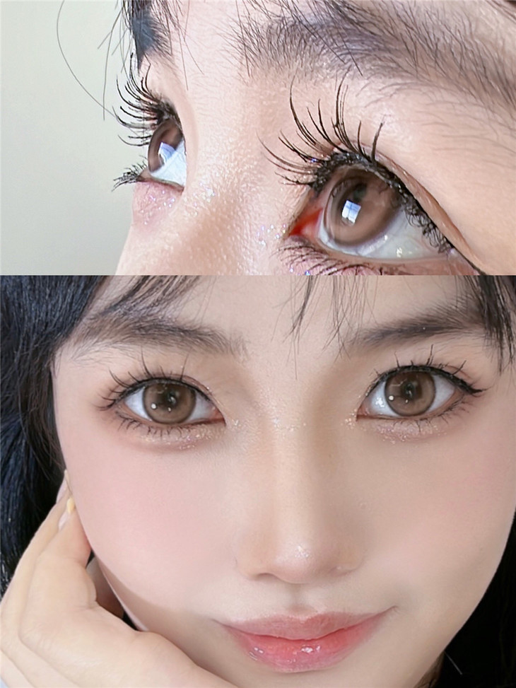 SERLTYCA年抛隐形眼镜 K6冰萃白桃14.5mm 1副/2片-VVCON美瞳网30