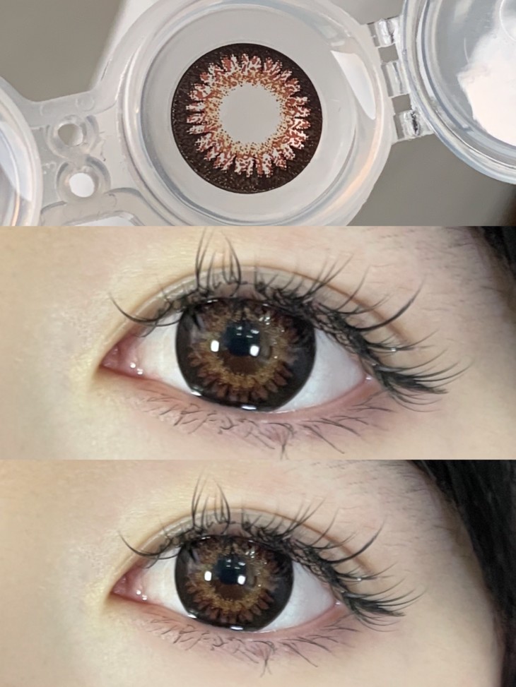 Hushlens年抛隐形眼镜 枫糖玫瑰14.5mm 1副/2片-VVCON美瞳网9