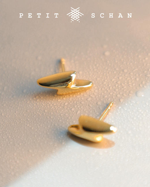 【经典款】PETIT SCHAN小闪 JEW#004 little lightning 小闪电 925纯银镀18K金 小闪电耳钉 商品图11