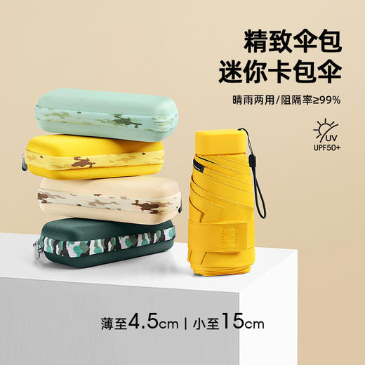 【口袋六折伞】新款小巧迷你卡包遮阳伞 折叠晴雨伞少女单肩包太阳伞 商品图1