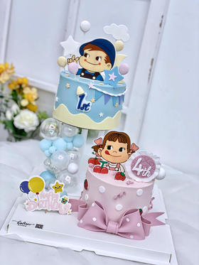 龙凤胎周岁悬浮蛋糕