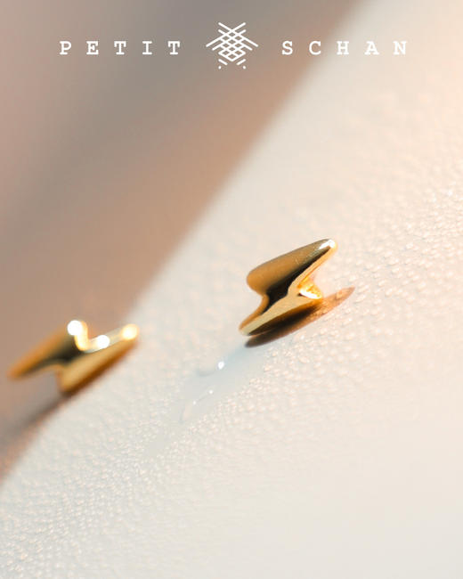 【经典款】PETIT SCHAN小闪 JEW#004 little lightning 小闪电 925纯银镀18K金 小闪电耳钉 商品图10