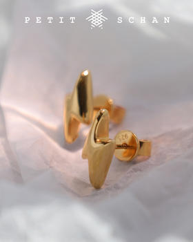 【经典款】PETIT SCHAN小闪 JEW#004 little lightning 小闪电 925纯银镀18K金 小闪电耳钉