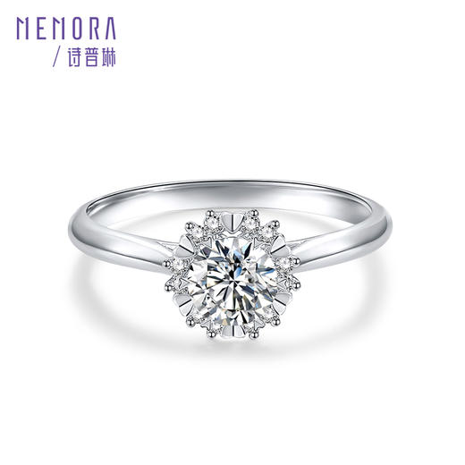 MEMORA诗普琳珠宝白色18K金拥爱系列钻石戒指DR2181 商品图6
