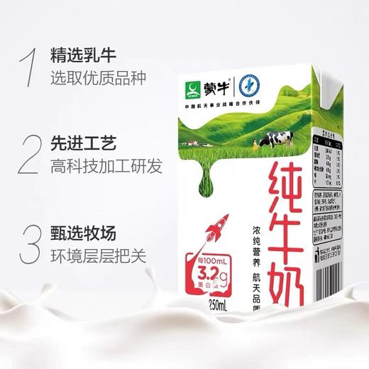 蒙牛纯牛奶250ml*24盒 商品图1