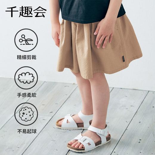 【短裤】千趣会夏款棉质短裤泡泡纱裙裤宽松中裤F83775 商品图1