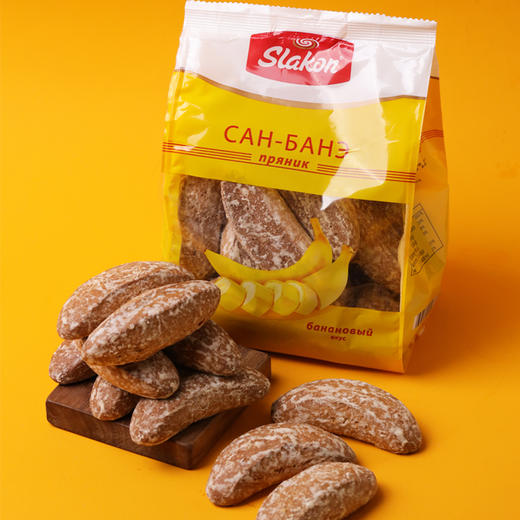 【中欧班列精选】俄罗斯进口斯拉贡新款巧克力味麦香味香蕉味光头饼零食450g/袋 商品图14