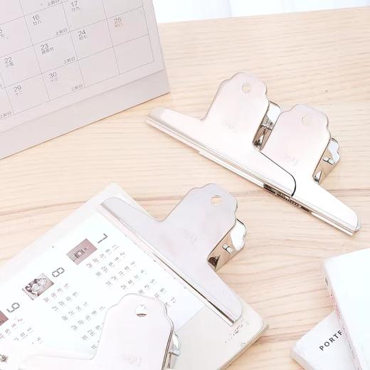 得力山形不锈钢铁夹钢夹票夹票据夹画板夹 商品图4