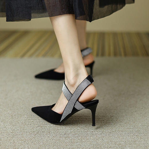 气质名媛风，尖头后空高跟小单鞋YS-5569 商品图2