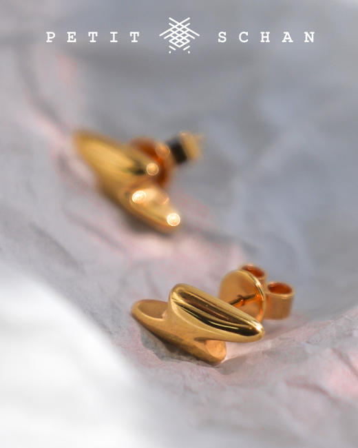 【经典款】PETIT SCHAN小闪 JEW#004 little lightning 小闪电 925纯银镀18K金 小闪电耳钉 商品图1