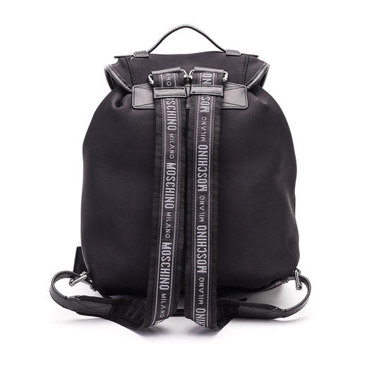 MOSCHINO 莫斯奇诺 女士字母印花双肩包 黑色 7615 8206 3555 商品图2