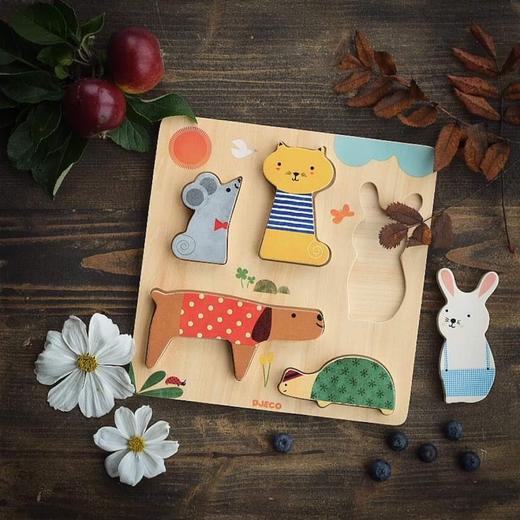 DJECO低龄大块木质拼图(TG-YY) 商品图4