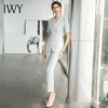 IWY/夏季浅蓝高级职业套装女短袖时尚酒店经理工作服商务西装套裤 CP1540 商品缩略图2