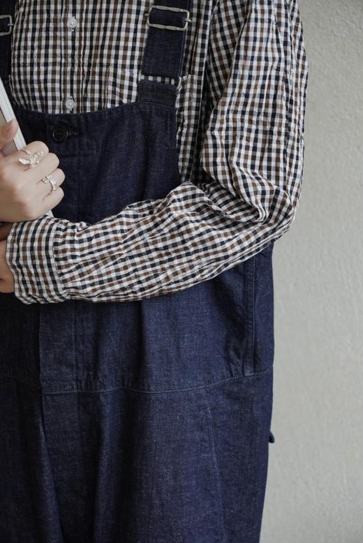 ORDINARY FITS 蓝色/蓝黑深色牛仔背带休闲裤 商品图7