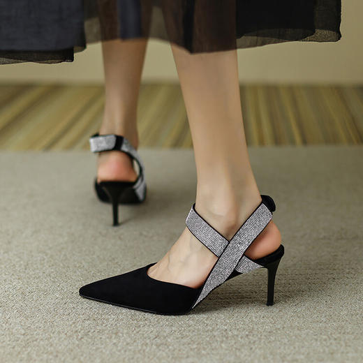 气质名媛风，尖头后空高跟小单鞋YS-5569 商品图3