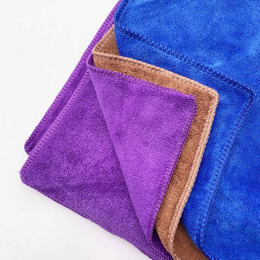 保洁毛巾家务清洁30×30cm方巾厨房家政抹布洗车毛巾擦玻璃加厚吸水超细纤维方巾不掉毛无痕抹布1条 商品图2