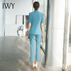 IWY/洋气职业套装女蓝绿色夏季短袖高级感工装时尚气质西装工作服 CP1539 商品缩略图3