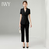 IWY/职业套装女夏季西服时尚黑色正装薄款短袖西装气质售楼部工作服C10220+P10409 商品缩略图2