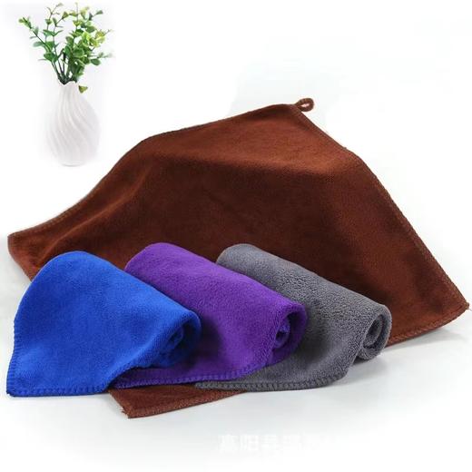 保洁毛巾家务清洁30×30cm方巾厨房家政抹布洗车毛巾擦玻璃加厚吸水超细纤维方巾不掉毛无痕抹布1条 商品图1