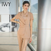 IWY/卡其色职业西服套装女夏季设计感短袖工服时尚气质收腰西装正装OL CP1545 商品缩略图2