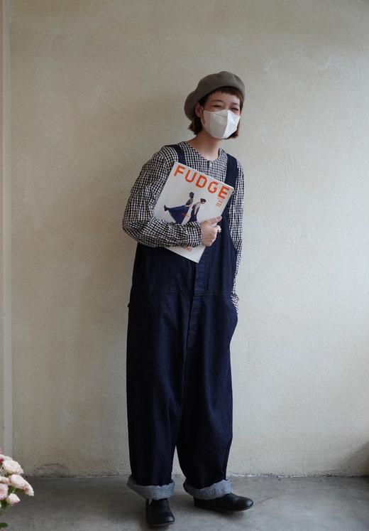 ORDINARY FITS 蓝色/蓝黑深色牛仔背带休闲裤 商品图6