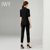 IWY/黑色职业套装女夏季西服OL正装薄款短袖气质双排扣售楼部工服C11231+P10409 商品缩略图3