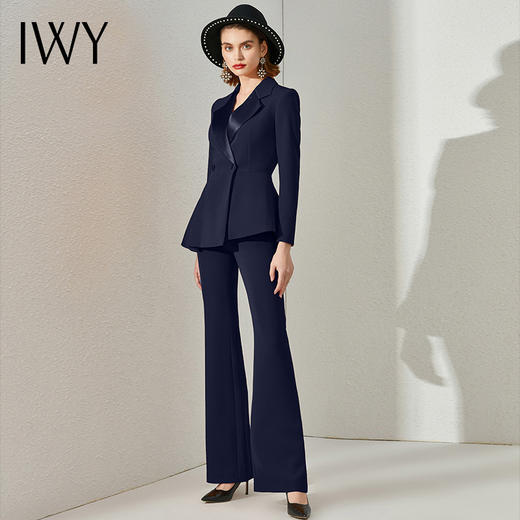 IWY/长袖藏青色西装套装经理正式场合服装高级感售楼部ol工作服女 CP1393 商品图0