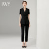 IWY/职业套装女夏季西服时尚黑色正装薄款短袖西装气质售楼部工作服C10220+P10409 商品缩略图0