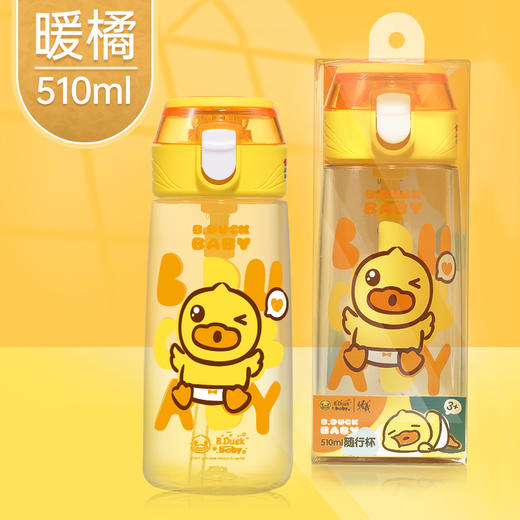 2022新款曙曦小黄鸭大容量运动鸭嘴吸管杯510ml   ZJ 商品图0