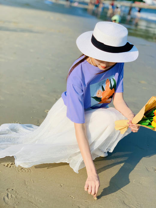 【百图lulu定制】【彩云半身裙】闪光皱 三层 轻薄网纱 不规则裙摆 半身裙 商品图8