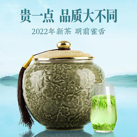 茶叶 雀舌 绿茶 早春嫩芽 罐装  茶饮  五虎 150g
