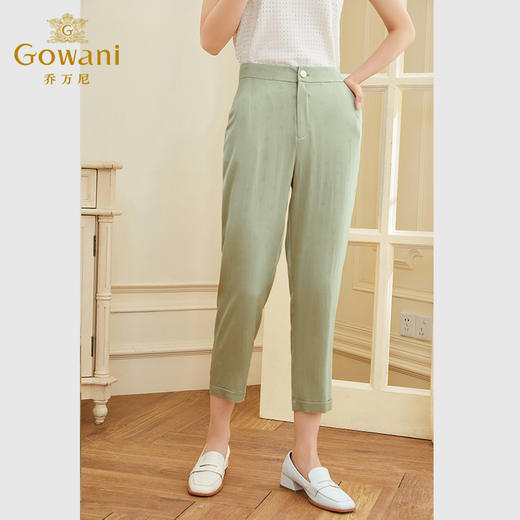 乔万尼真丝裤子女桑蚕丝夏九分哈伦裤夏季EF2F378 商品图2