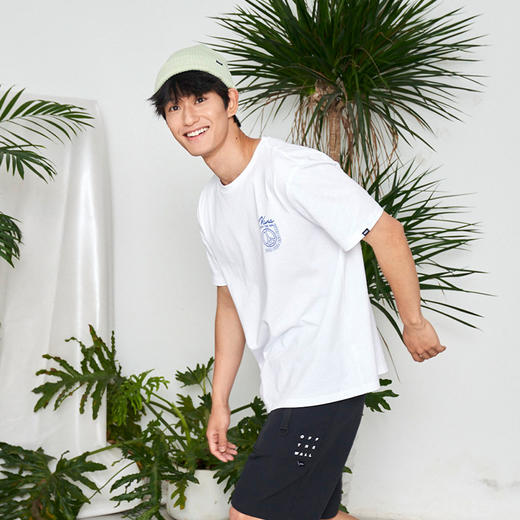 VANS男女情侣短袖T恤夏季宽松彩色图案和平青蛙白色VN0A7PZHWHT 商品图1