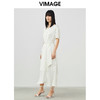 VIMAGE/纬漫纪夏季新款束腰法式高腰连衣裙V1707364 商品缩略图4
