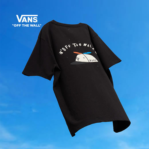VANS黑色OVERSIZE趣味印花情侣短袖T恤艺术家联名VN0A7YG3BLK 商品图1