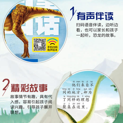 【3-8岁】有声伴读：恐龙王国童话（全6册） 商品图2