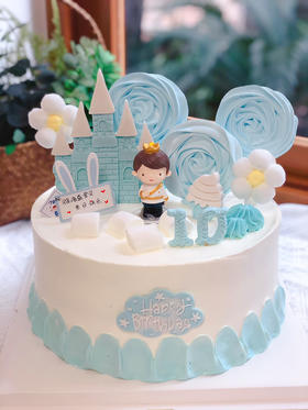 王子蓝色系奶油蛋糕 下单前请仔细阅读商品详情