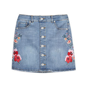 Levi's 李维斯 童装女童短裙夏季新款儿童牛仔裙子牛仔半裙 尼罗蓝 LV2022114