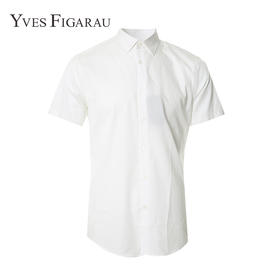 YvesFigarau伊夫·费嘉罗100%棉正装短袖衬衫930401