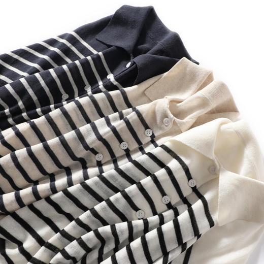 【JANNAH】超透气 天丝亚麻Polo针织衫 套头针织衫 商品图4