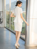 珠宝店工作服女夏季短袖职业套装高级感白色西装正装套裙经理工装 商品缩略图4
