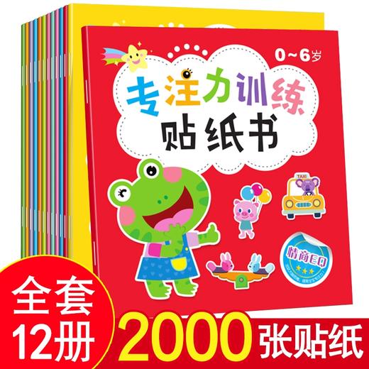 A26-【0-6岁】《专注力训练贴纸书》(全12册） 商品图0